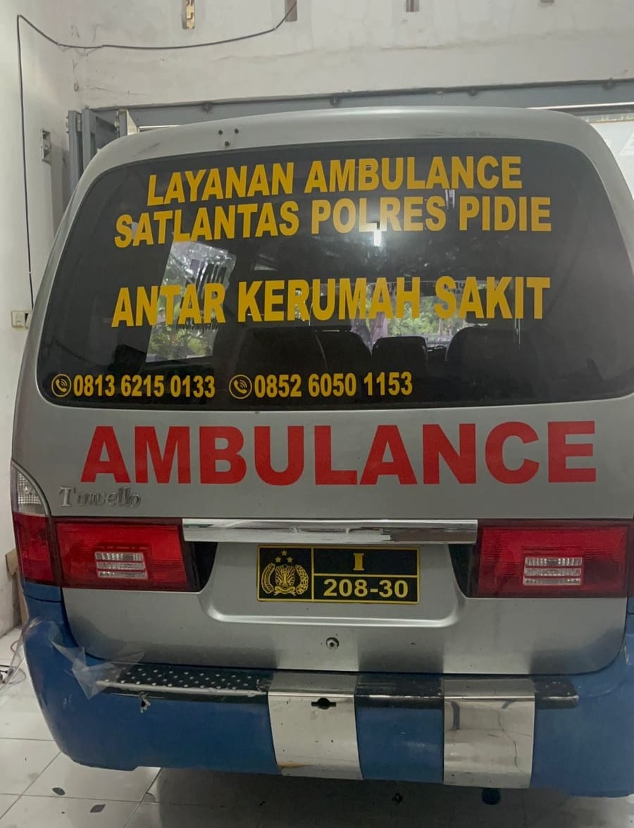 Polres Pidie Sediakan Ambulans Antar Masyarakat Ke Rumah Sakit - POLRES ...